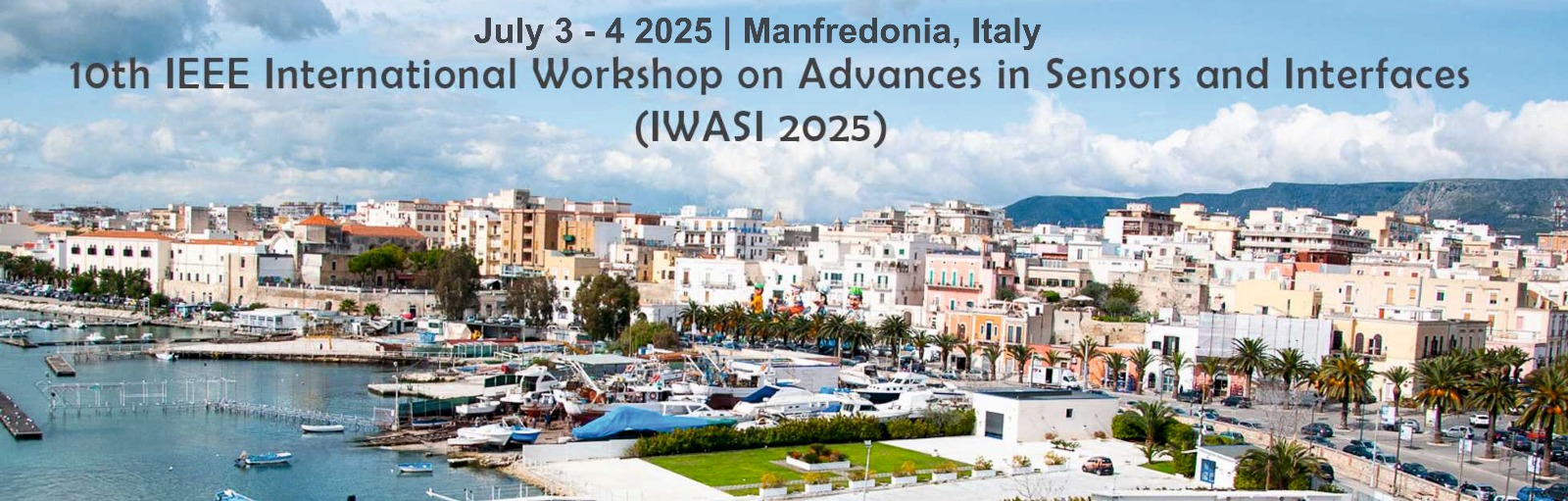 Image of Manfredonia, Italy, with date of IWASI (3-4 July 2025)